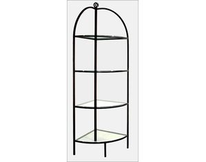 Grace 18 Inch 4 Shelf Glass Corner Bakers Rack - Fast FREE FedEx Shipping!
