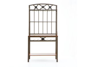 SEI Decorative Bakers Rack with Wine Storage