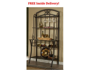 Bernards Furniture Diamond Tile Bakers Rack - FREE Inside Delivery!
