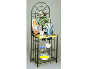 SEI Black Dome Bakers Rack