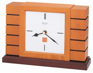 Bulova Usonian Contemporary Mantel Clock