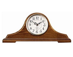 Infinity Instruments Oak Tambour Mantel Clock with Chime - Fast FREE FedEx Shipping!