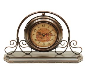 Ashton Sutton Table Clock with Iron Decoration