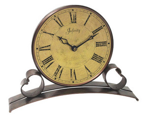 Infinity Instruments Metal Trimmed Tabletop Clock