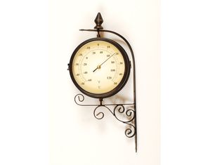 Ashton Sutton Bracket Clock with Thermometer