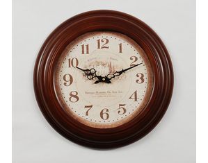 Ashton Sutton Chateau Royalle Walnut Finish Wall Clock