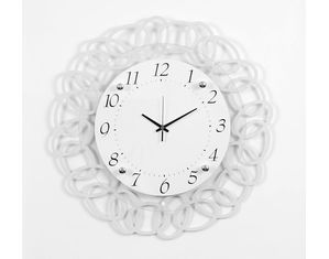 Ashton Sutton Metal and Glass Raised wall clock