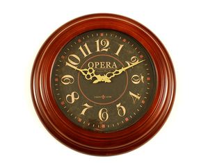 Ashton Sutton Walnut Finish Wall Clock