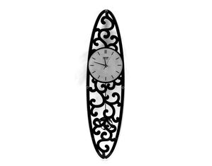 Ashton Sutton Wooden and Glass Raised wall clock w/ metal pendulum