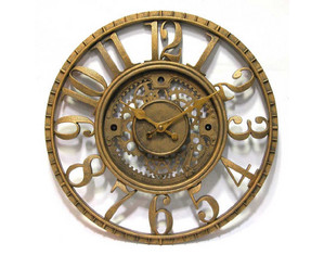 Infinity Instruments 15.50 inch Gear Wall Clock - Fast FREE FedEx Shipping!