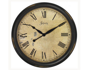 Infinity Instruments 24 inch Distressed Case Resin Wall Clock - Fast FREE FedEx Shipping!
