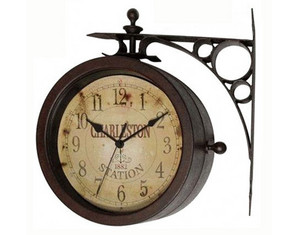 Infinity Instruments Charleston Two Sided Wall Clock - Fast FREE FedEx Shipping!