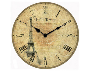 Infinity Instruments Eiffel Tower Wall Clock - Fast FREE FedEx Shipping!