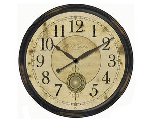 Infinity Instruments Large Distressed Case Resin Wall Clock with Internal Pendulum - Fast FREE FedEx Shipping!