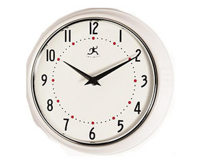 Infinity Instruments Retro Round Metal Wall Clock - Fast FREE FedEx Shipping!