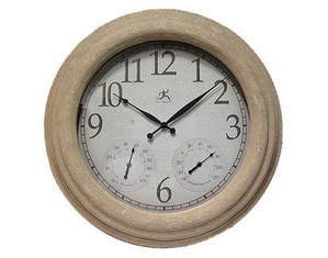 Infinity Instruments Slate Clock with Thermometer and Hygrometer - Fast FREE FedEx Shipping!