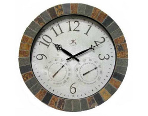 Infinity Instruments Slate Mosaic Wall Clock