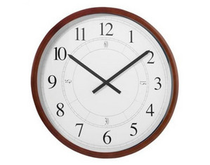 Infinity Instruments Walnut Beech Wood Wall Clock - Fast FREE FedEx Shipping!