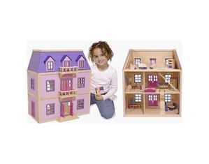 Melissa and Doug Multi-Level Wooden Dollhouse Doll House