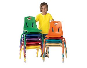 Jonti-Craft Berries Plastic Chair w/Powder Coated Legs - Set of 6