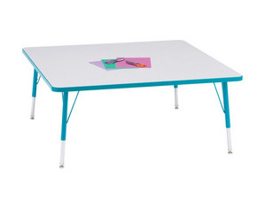 Jonti-Craft Rainbow Accents Kydz Square Activity Table - Fast FREE FedEx Shipping!