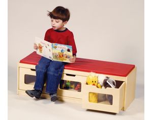 Guidecraft Easy-view Storage Bench Toy Box