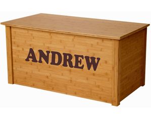 Wood Toybox Cookie Lettering Toy Box