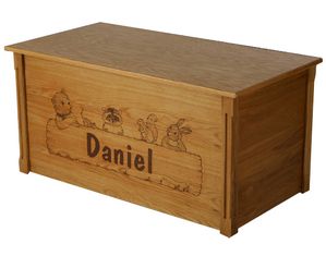 Wood Toybox Critters Lettering Toy Box
