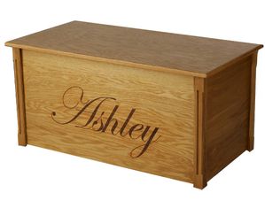 Wood Toybox Edwardian Lettering Toy Box