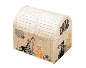 Creatively Yours Cat Large White Wash Toy Chest - Fast FREE FedEx Shipping!