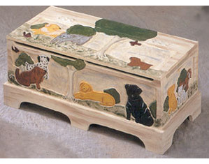 Creatively Yours Dog Flat Top Chest Toy Box