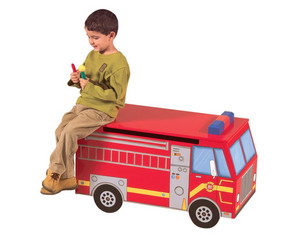 Guidecraft Fire Engine Toy Box