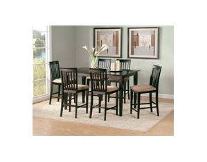 Atlantic Furniture Deco 39x39 Pub Table Antique Walnut