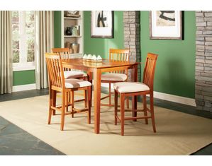 Atlantic Furniture Shaker 39x39 Pub Table Caramel Latte
