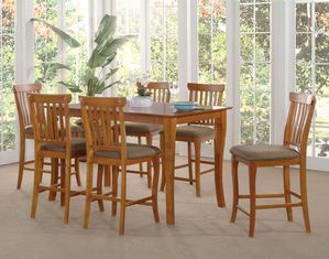 Atlantic Furniture Venetian 36x60 Pub Table Caramel Latte