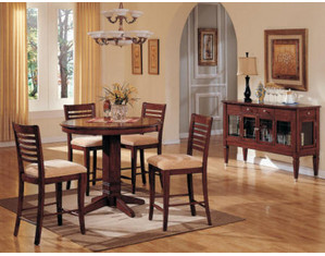 Cramco SHERWOOD collection Round Warm Cherry Birch Inlaid Veneer Counter Table Top - Fast FREE FedEx Shipping!