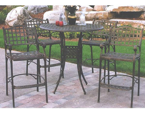 Oakland Living 42 inch Round Aluminum Bar Table - Fast FREE FedEx Shipping!