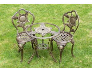 Oakland Living Sunflower 3 Piece Bistro Set - Fast FREE FedEx Shipping!