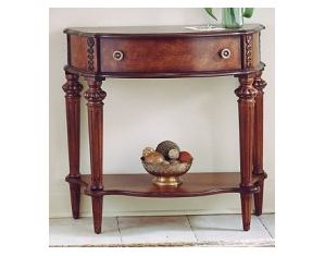 Butler Walnut Cheery and Maple Veneer Console Table