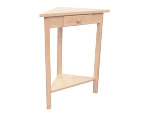 International Concepts Unfinished Corner Accent Table
