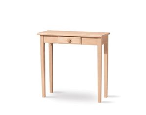 International Concepts Unfinished Rectangular Hall Table with Drawer