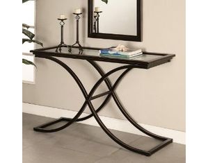 SEI Vogue Black Console Table