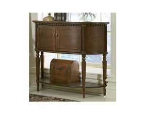 Powell Warm Cherry Demilune Console Table