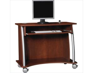 Ameriwood Mobile Computer Desk in Inspire Cherry - Fast FREE FedEx Shipping!