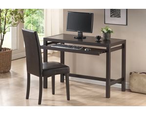 Baxton Studio Mesa Dark Brown Writing Desk and Parson Chair set