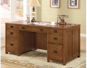 Union Square Bronte Dark Oak Desk