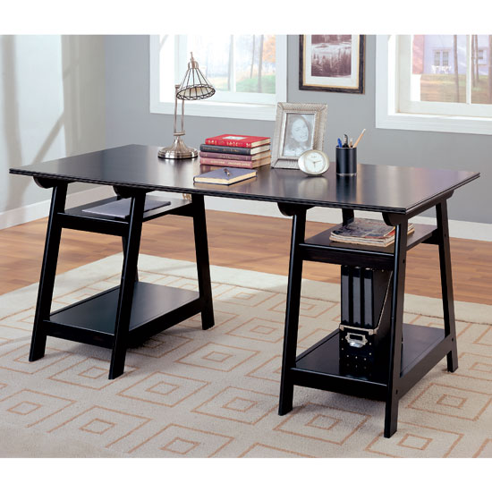 Union Square Modern Black Trestle Style Desk image