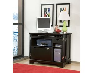 Home Styles Furniture Bedford Compact Office Cabinet in Ebony