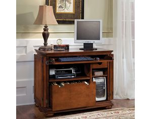 Home Styles Furniture Homestead Compact Office Cabinet in Warm Oak