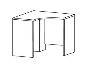Jaycee 35 Inch Corner Desk